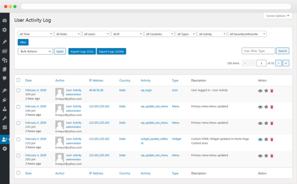 User Activity Log Pro