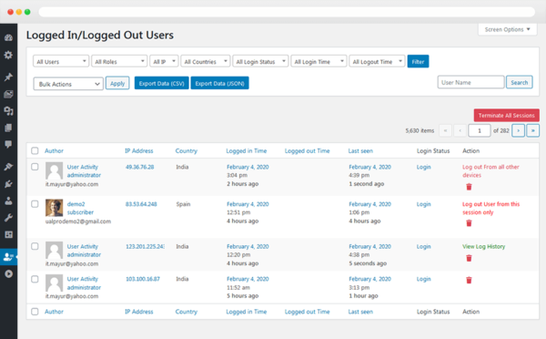 User Activity Log Pro