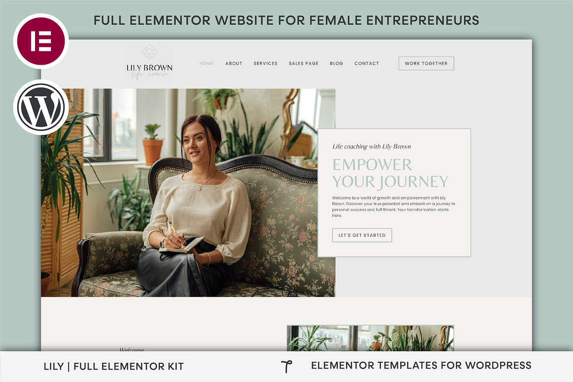 Life Coach Elementor Template Kit